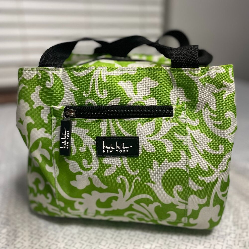 Nicole Miller Insulated Lunch Bag Tote –Open Cooler Ice Bag Lunch Box for Food